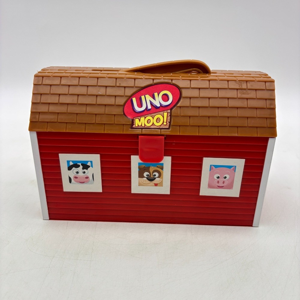 Uno Moo All Animals and Farmers No Hay Mattel 2008 Children's Game
